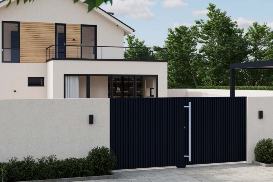 Fabiraction, installation, Portail design  crneaux Tschoepp  Frjus