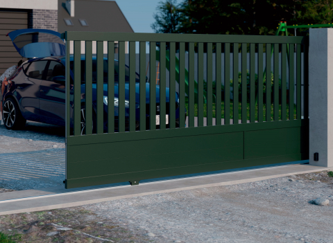 portail collection confort lames verticales ajourees aluminium tschoeppe