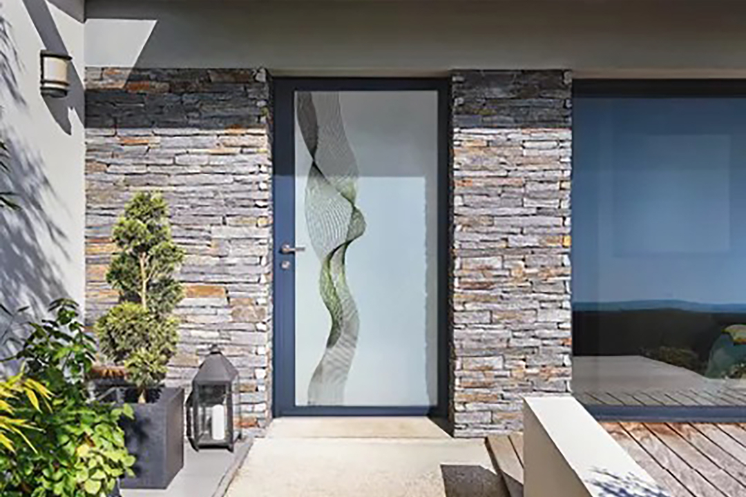 Fabiraction, installation, Porte d'entre vitre Luminescence K-LINE  Frjus